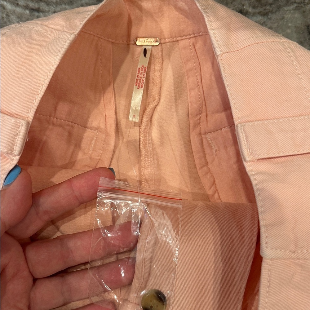 NEW Free People Sadie A-Line Long Pleated Women's Shorts Peach Blush Sz 0 & 4 - Picture 9 of 13